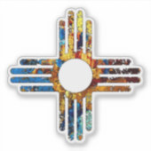 Zia Sun Symbol Aufkleber (Vorderseite)