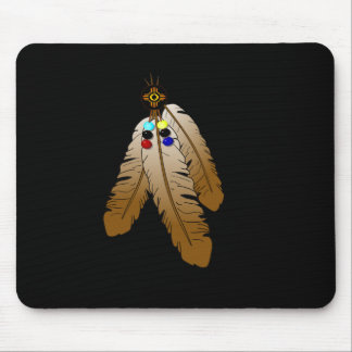 Zia Sun und Federn Mousepad
