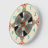 Zia Swirling Winds Große Wanduhr (Winkel)