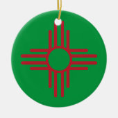 Zia Symbol Custom Year Holiday Keramik Ornament (Vorne)