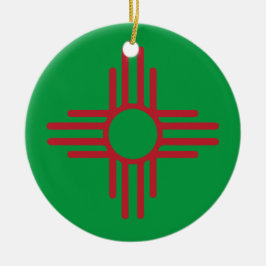 Zia Symbol Custom Year Holiday Keramik Ornament