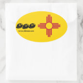 Zia-Symbol-Laufaufkleber Ovaler Aufkleber (Tasche)