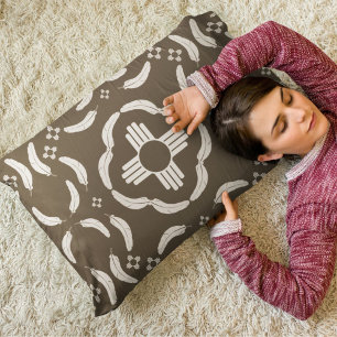 Zia Symbol und Feather Design Southwestern Kissenbezug
