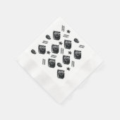 Ziak-Muster mit Kinosymbolen und Klappbrett Serviette (Ecke)