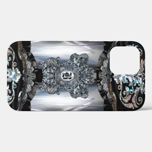 Zibacho Elegant Monogram Case-Mate iPhone Hülle (Rückseite (Horizontal))