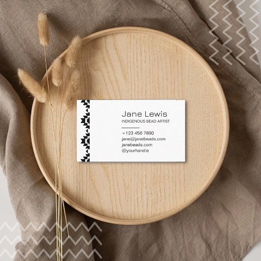 Zic Zac Design Illustration Native Indigenous Art Visitenkarte