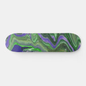 Zick-Zack-Acryl-Abstraktes-Grün-Skateboard-Deck Skateboard (Horizontal)