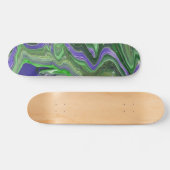 Zick-Zack-Acryl-Abstraktes-Grün-Skateboard-Deck Skateboard (Horizontal)