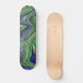 Zick-Zack-Acryl-Abstraktes-Grün-Skateboard-Deck Skateboard (Vorderseite)