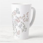 Zick-Zack-Doodlebug-Lattemug Milchtasse (Rechte Ecke)