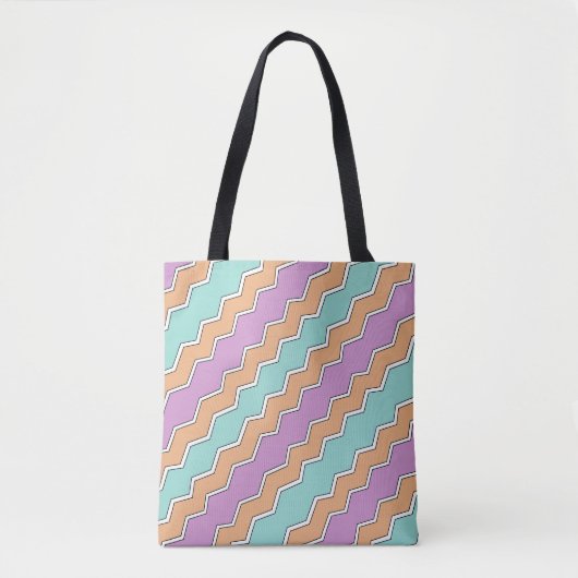 Zick-Zack-Geometrisches Muster Tasche (Vorderseite)