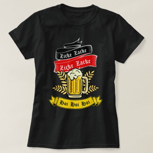 Zicke Zacke Hoi - Funny Germany Flag Oktoberfest G T-Shirt (Design vorne)
