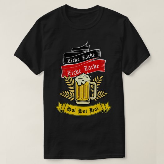 Zicke Zacke Hoi - Funny Germany Flag Oktoberfest G T-Shirt (Design vorne)