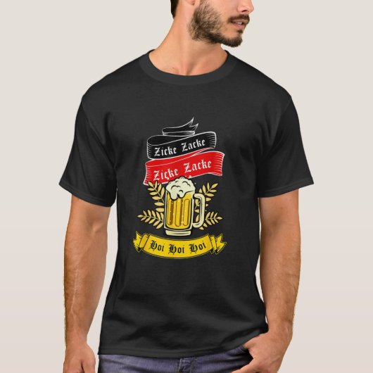 Zicke Zacke Hoi - Funny Germany Flag Oktoberfest G T-Shirt (Vorderseite)