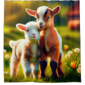 Zicklein Duschvorhang (Vorderseite)