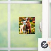 Zicklein Fensteraufkleber (Zuhause)