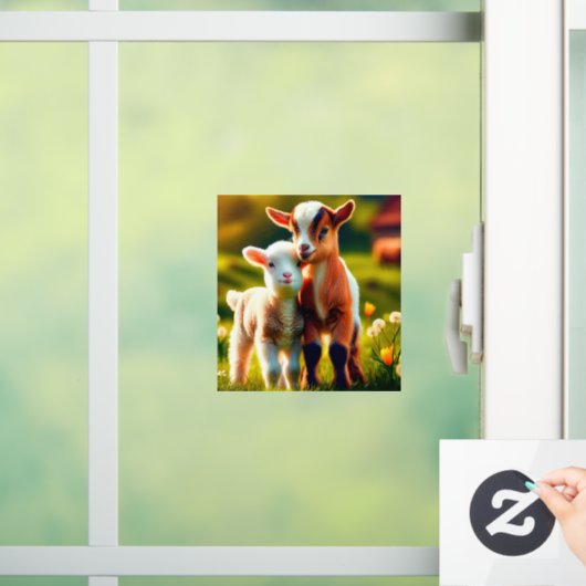 Zicklein Fensteraufkleber (Zuhause)