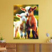 Zicklein Leinwanddruck (Insitu (Wohnzimmer))