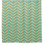 Zickzack 1970er duschvorhang (Vorderseite)