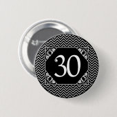 Zickzack 30. Geburtstag Button (Vorne & Hinten)