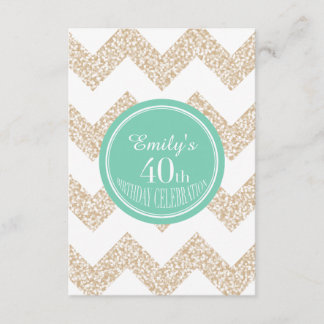 Zickzack 40. Geburtstag Party Farbflatter auswähle Einladung