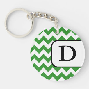 Zickzack Acrylmonogramm-Schlüsselanhänger Schlüsselanhänger