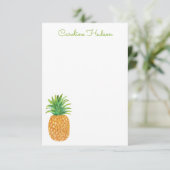 Zickzack Ananas Dankeskarte (Stehend Vorderseite)