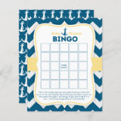 Zickzack Anchor Nautical Baby Bingo Card (Vorne/Hinten)