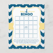 Zickzack Anchor Nautical Baby Bingo Card (Vorderseite)