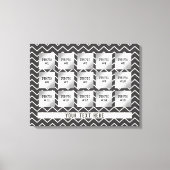 Zickzack änderbares Grau und Weiß, 15 Fotomaterial Leinwanddruck (Vorderseite)
