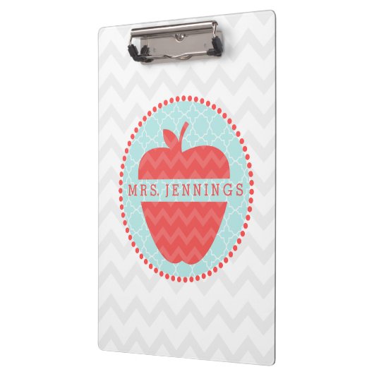 Zickzack Apple Quatrefolienlehrer-Zwischenablage Klemmbrett (Links)