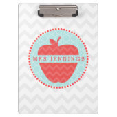 Zickzack Apple Quatrefolienlehrer-Zwischenablage Klemmbrett (Vorderseite)