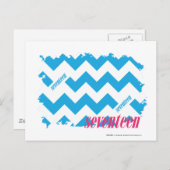 Zickzack-Aqua 3 Postkarte (Vorne/Hinten)