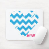 Zickzack-Aqua 4 Mousepad (Mit Mouse)