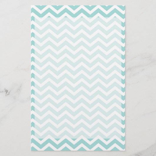 Zickzack Aqua-Muster Briefpapier (Vorderseite)