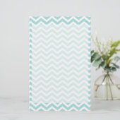 Zickzack Aqua-Muster Briefpapier (Stehend Vorderseite)