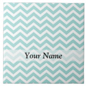 Zickzack Aqua-Muster Fliese (Vorderseite)