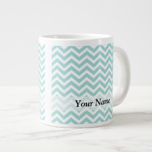 Zickzack Aqua-Muster Jumbo-Tasse