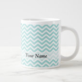 Zickzack Aqua-Muster Jumbo-Tasse (Rechts)