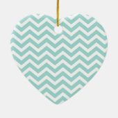 Zickzack Aqua-Muster Keramikornament (Hinten)