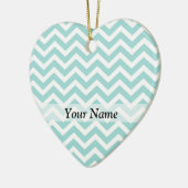Zickzack Aqua-Muster Keramikornament (Links)