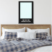 Zickzack Aqua-Muster Leinwanddruck (Insitu (Schlafzimmer))