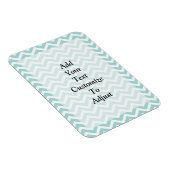 Zickzack Aqua-Muster Magnet (Rechte Seite)