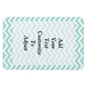 Zickzack Aqua-Muster Magnet (Horizontal)
