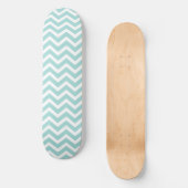 Zickzack Aqua-Muster Skateboard (Vorderseite)