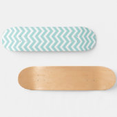 Zickzack Aqua-Muster Skateboard (Horizontal)