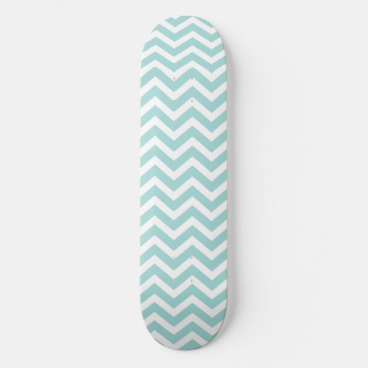 Zickzack Aqua-Muster Skateboard (Vorderseite)