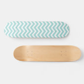 Zickzack Aqua-Muster Skateboard (Horizontal)
