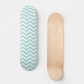 Zickzack Aqua-Muster Skateboard (Vorderseite)
