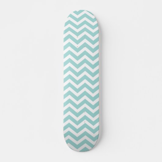 Zickzack Aqua-Muster Skateboard (Vorne)